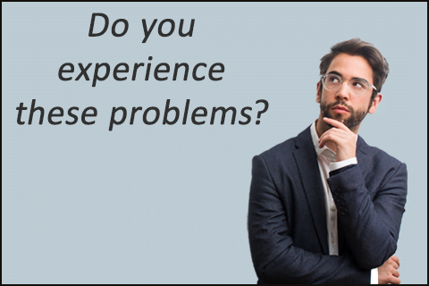 business man who has marketing problems