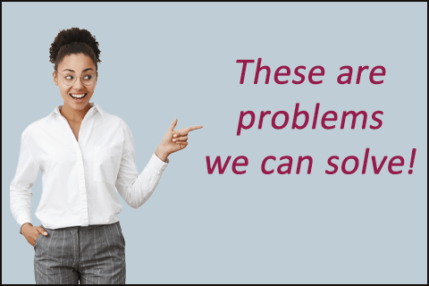 Successful business woman who solved her marketing problems